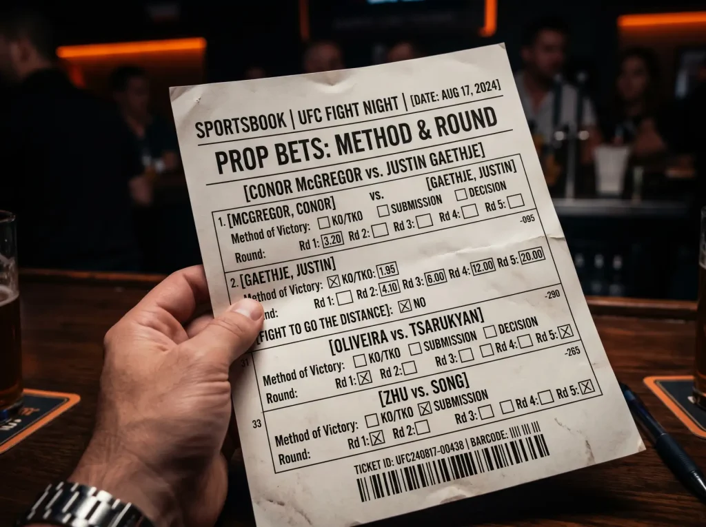 Apuestas especiales y prop bets UFC en España
